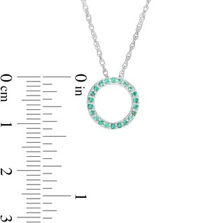 Emerald Circle Pendant in 10K White Gold|Peoples Jewellers