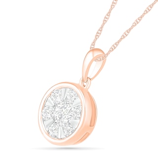0.45 CT. T.W. Composite Diamond Circle Pendant in 10K Rose Gold|Peoples Jewellers