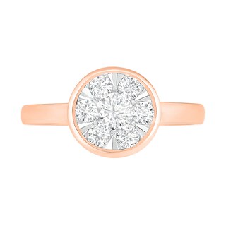 0.45 CT. T.W. Composite Diamond Circle Ring in 10K Rose Gold|Peoples Jewellers
