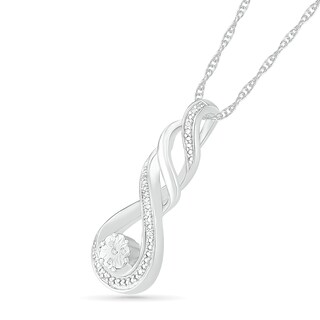 Diamond Accent Cascading Flame Pendant in Sterling Silver|Peoples Jewellers