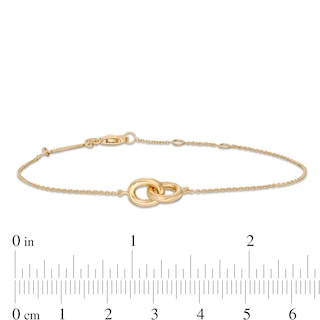 Vera Wang Love Collection Wedding Party Gifts Interlocking Circles Bracelet in 14K Gold Vermeil - 7.5"|Peoples Jewellers