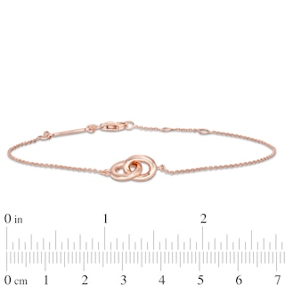Vera Wang Love Collection Wedding Party Gifts Interlocking Circles Bracelet in 14K Rose Gold Vermeil - 7.5"|Peoples Jewellers