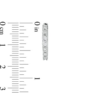 0.15 CT. T.W. Diamond Hoop Earrings in Sterling Silver|Peoples Jewellers
