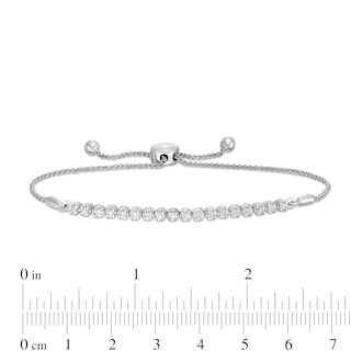 0.45 CT. T.W. Diamond Bolo Bracelet in Sterling Silver - 9.5"|Peoples Jewellers