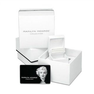 Marilyn Monroe™ Collection 0.37 CT. T.W. Baguette and Round Diamond Multi-Row Band in 14K White Gold|Peoples Jewellers