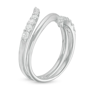 0.45 CT. T.W. Journey Diamond Bypass Ring in 10K White Gold|Peoples Jewellers