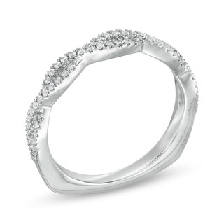 Kleinfeld® 0.23 CT. T.W. Diamond Twist Band in 14K White Gold|Peoples Jewellers