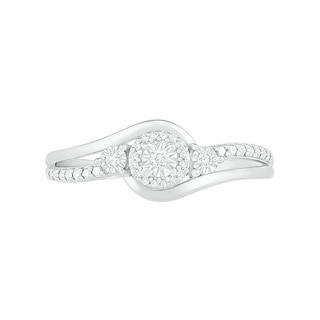 0.065 CT. T.W. Composite Diamond Bypass Promise Ring in 10K White Gold|Peoples Jewellers