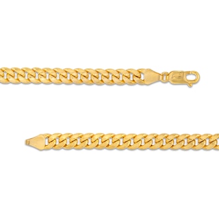 5.25mm Cuban Curb Chain Necklace in Hollow 10K Gold - 26"|Peoples Jewellers