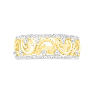 0.29 CT. T.W. Diamond Open Curlicue Ring in 10K Gold|Peoples Jewellers
