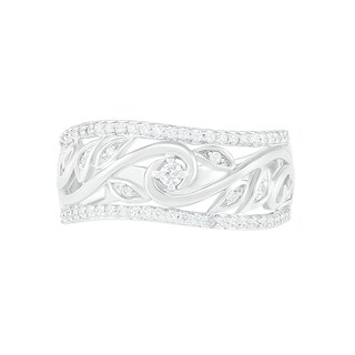 0.29 CT. T.W. Diamond Vine Ring in 10K White Gold|Peoples Jewellers