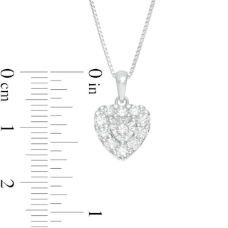 0.50 CT. T.W. Diamond Heart Pendant in Sterling Silver|Peoples Jewellers