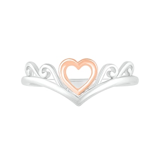 Heart Outline Tiara Ring in 10K Two-Tone Gold|Peoples Jewellers