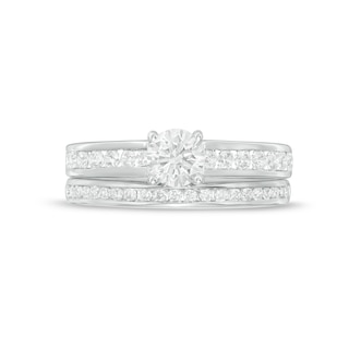 1.20 CT. T.W. Diamond Bridal Set in 14K White Gold|Peoples Jewellers