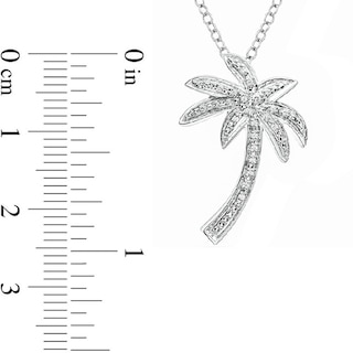 0.04 CT. T.W. Diamond Palm Tree Pendant in Sterling Silver|Peoples Jewellers
