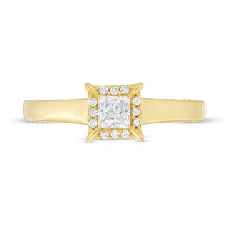 0.45 CT. T.W. Princess-Cut Diamond Frame Engagement Ring in 14K Gold (I/I2)|Peoples Jewellers