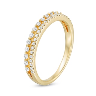 0.23 CT. T.W. Diamond Double Row Anniversary Band in 14K Gold|Peoples Jewellers
