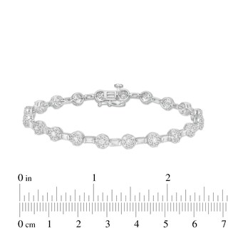 3.00 CT. T.W. Composite Diamond Alternating Bracelet in 10K White Gold - 7.25"|Peoples Jewellers