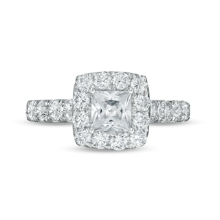 1.95 CT. T.W. Princess-Cut Diamond Frame Engagement Ring in 14K White Gold|Peoples Jewellers