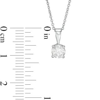 0.58 CT. Diamond Solitaire Pendant in 10K White Gold (I/I3)|Peoples Jewellers