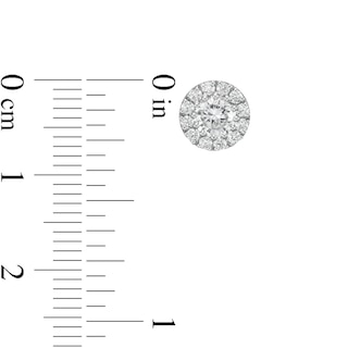 0.83 CT. T.W. Diamond Frame Stud Earrings in 10K Rose Gold|Peoples Jewellers
