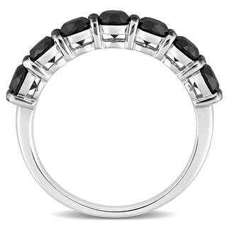 1.75 CT. T.W. Black Enhanced Diamond Seven Stone Anniversary Band in 10K White Gold|Peoples Jewellers