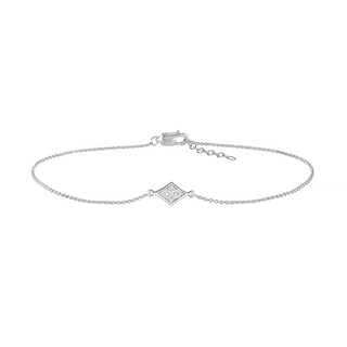 0.04 CT. T.W. Diamond Kite Frame Anklet in Sterling Silver – 10"|Peoples Jewellers