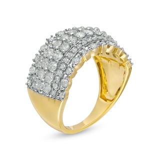1.45 CT. T.W. Diamond Multi-Row Anniversary Band in 10K Gold|Peoples Jewellers