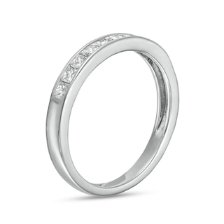 0.45 CT. T.W. Princess-Cut Diamond Ten Stone Anniversary Band in 10K White Gold|Peoples Jewellers