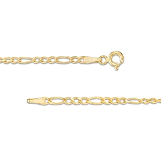2.4mm Figaro Chain Necklace in Hollow 14K Gold – 24"|Peoples Jewellers