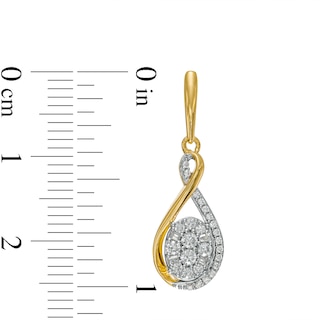 0.50 CT. T.W. Composite Oval Diamond Loop Drop Earrings in 10K Gold|Peoples Jewellers