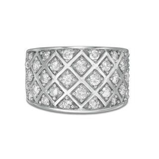 0.95 CT. T.W. Diamond Quilt Anniversary Band in Sterling Silver|Peoples Jewellers