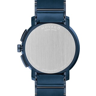 Men's Movado Strato™ Blue PVD Chronograph Watch with Blue Dial (Model: 0607555)|Peoples Jewellers