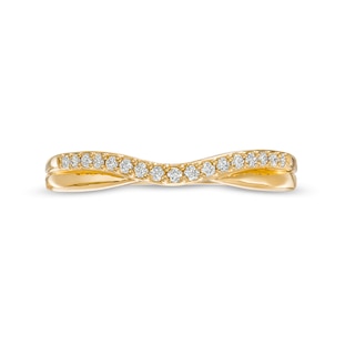 0.10 CT. T.W. Diamond Contour Anniversary Band in 14K Gold|Peoples Jewellers