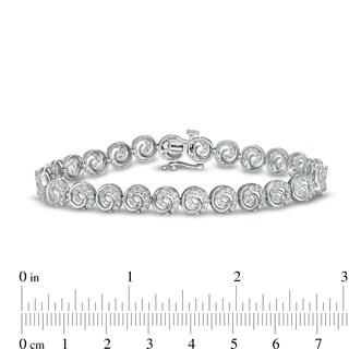 2.01 CT. T.W. Diamond Swirl Bracelet in 10K Gold – 7.25"|Peoples Jewellers