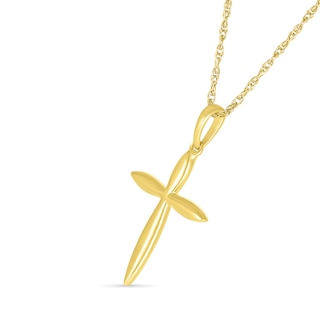 Point-Ends Cross Pendant in 10K Gold|Peoples Jewellers