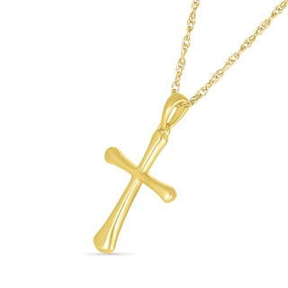 Flare-Ends Cross Pendant in 10K Gold|Peoples Jewellers