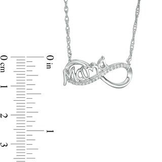 0.085 CT. T.W. Diamond "Mama" Infinity Necklace in Sterling Silver|Peoples Jewellers