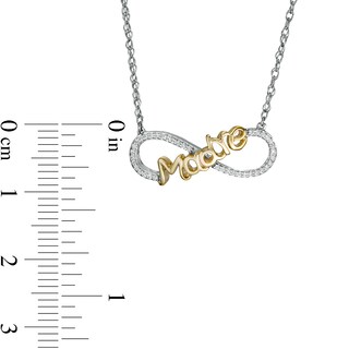 0.066 CT. T.W. Diamond "Madre" Infinity Loop Necklace in Sterling Silver with 14K Gold Plate|Peoples Jewellers