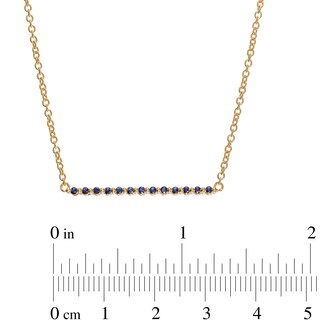 Blue Sapphire Bar Necklace in 10K Gold|Peoples Jewellers