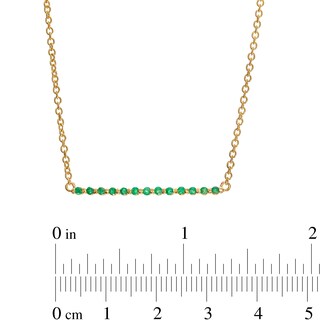 Emerald Bar Necklace in 10K Gold|Peoples Jewellers