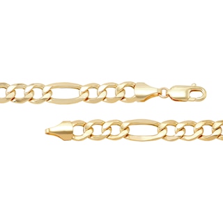 Men's 9.0mm Figaro Chain Necklace in Hollow 10K Gold