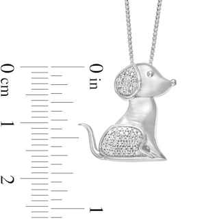 Diamond Accent Dog Pendant in Sterling Silver|Peoples Jewellers