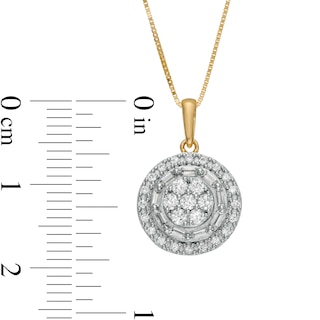 0.50 CT. T.W. Composite Oval Diamond Frame Pendant in 10K Gold|Peoples Jewellers