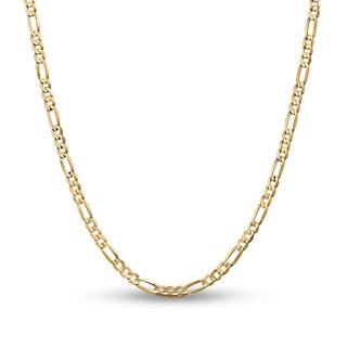 4.5mm Figaro Chain Necklace in Solid 14K Gold - 30"|Peoples Jewellers
