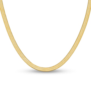 6.5mm Herringbone Chain Necklace in Solid 14K Gold - 20"|Peoples Jewellers