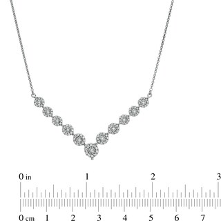 0.50 CT. T.W. Diamond Chevron Necklace in 10K Gold|Peoples Jewellers