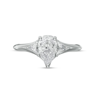 Vera Wang Love Collection Limited Edition 1.31 CT. T.W. Certified Pear-Shaped Diamond Ring in 14K White Gold (I/SI2)|Peoples Jewellers