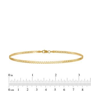 2.3mm Curb Chain Anklet in Solid 14K Gold - 10"|Peoples Jewellers