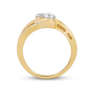 0.75 CT. T.W. Diamond Two Stone Bypass Shank Engagement Ring in 10K Gold|Peoples Jewellers
